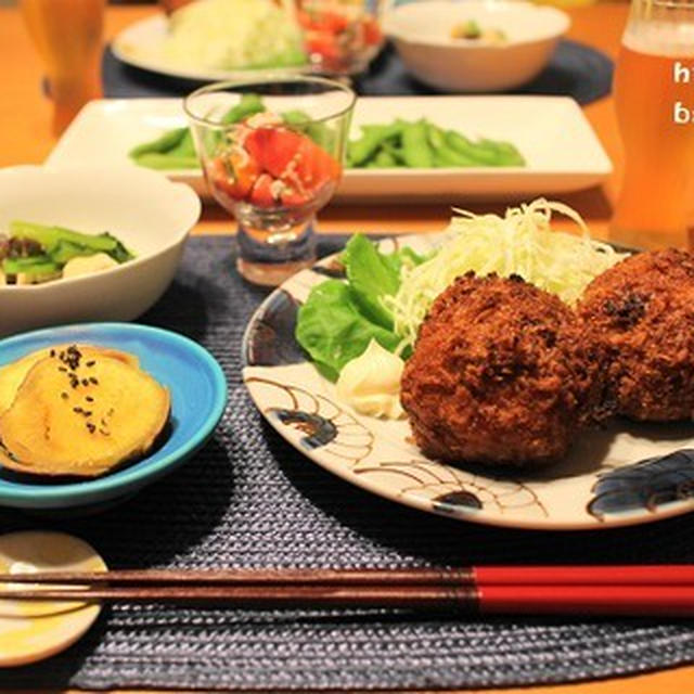 『“あの店”のメンチカツ』とストウブで『小さいおかず』の献立。