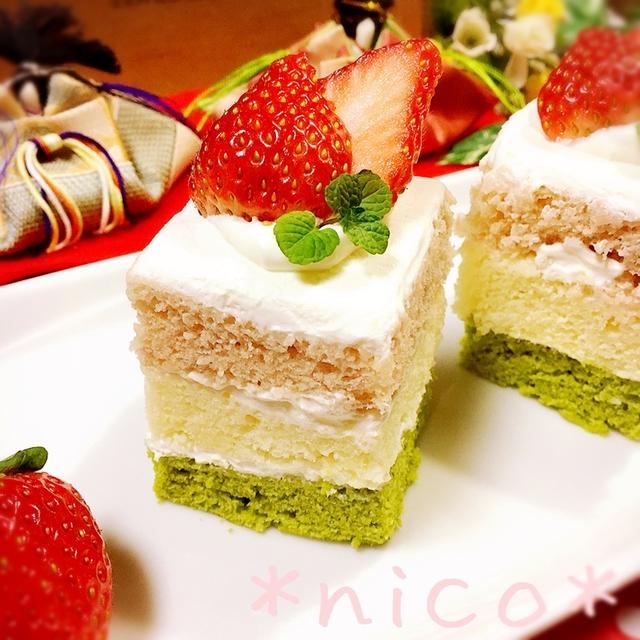 Hmとアイスで レンチンひな祭りケーキ By Nicoさん レシピブログ 料理ブログのレシピ満載
