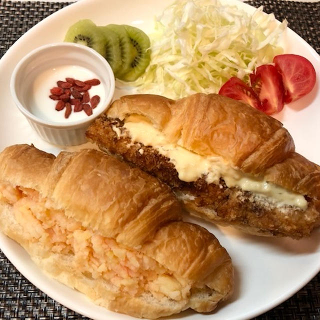 クロワッサンサンド♡休日朝ごはん