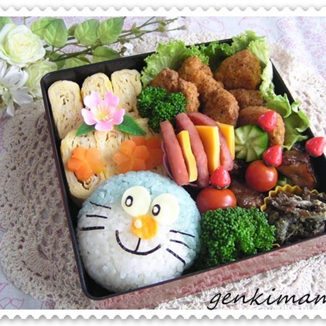 ドラえもんのお花見弁当♪