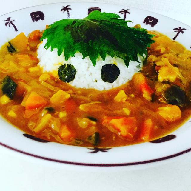 今日の #学童のお弁当 #カッパくん #カレー