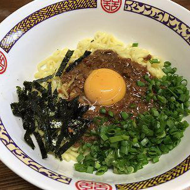 台湾まぜそばとカレーきしめん。温かきなこ。インフルの様子
