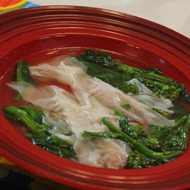 菜の花とツナワンタンの白だしさっと煮☆彡