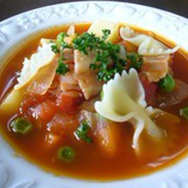 みりんの甘さが優しい!!野菜たっぷり!!ミネストローネ