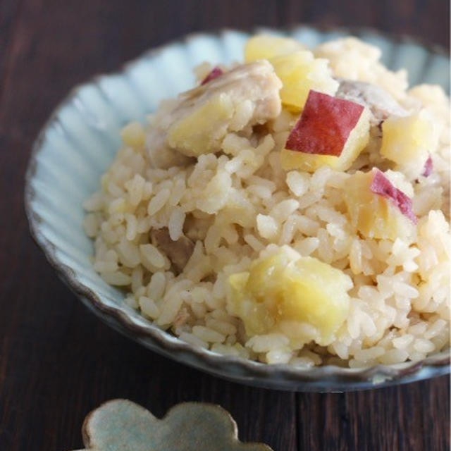 さつまいもと鶏肉のだし香る炊き込みご飯【 #ヤマキだし部 】