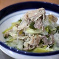 塩麴で豚バラ肉と長ねぎの蒸し煮