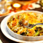 Shrimp and Cauliflower &amp; Broccoli Pesto Pasta Bake 