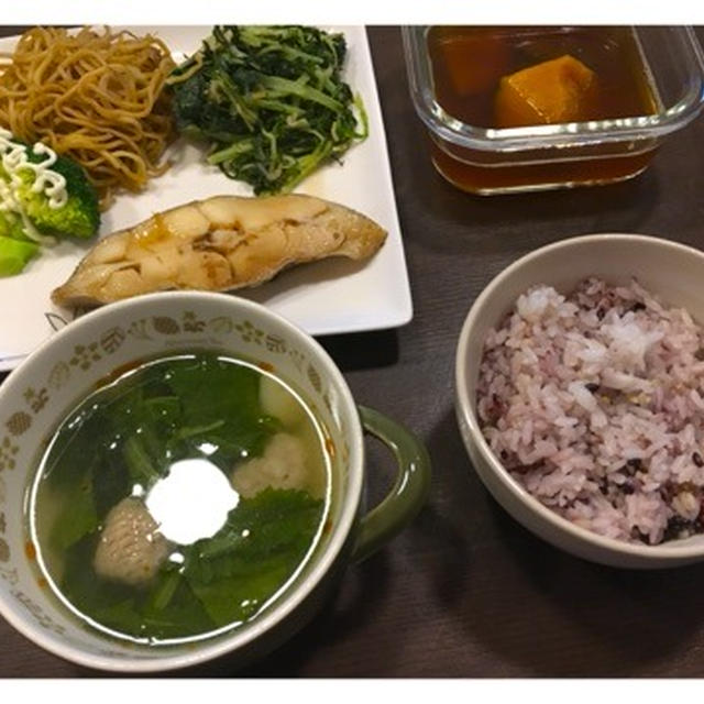晩ごはん 昨日と今日