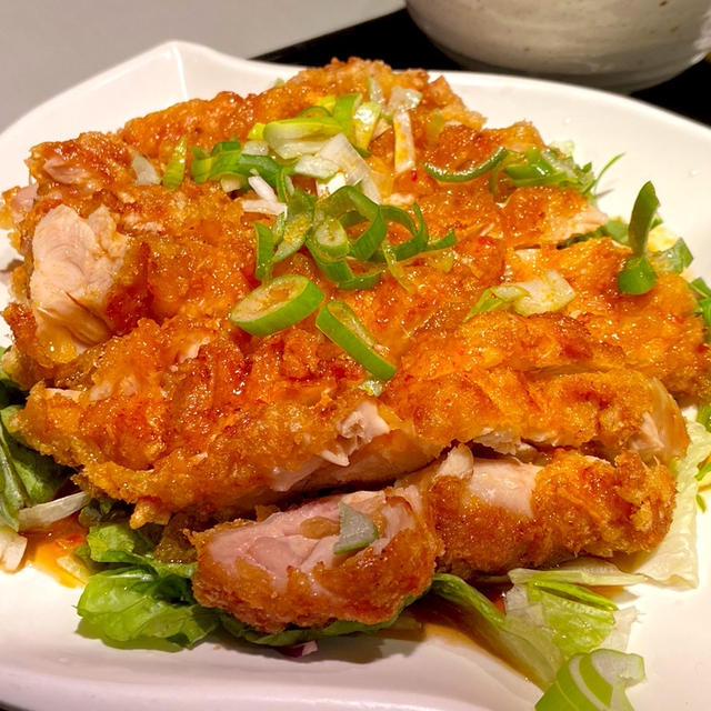 お気に入り中華定食☆油淋鶏、海老と玉子とゴーヤ@喜羊門、東京