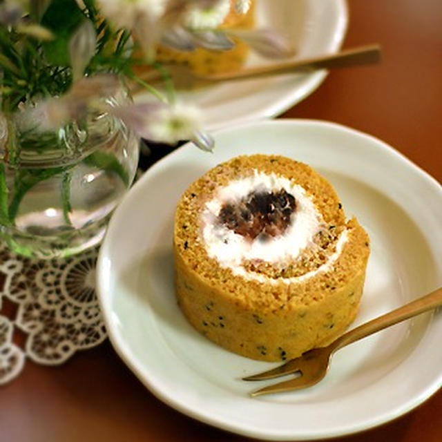 きな粉小豆ロール