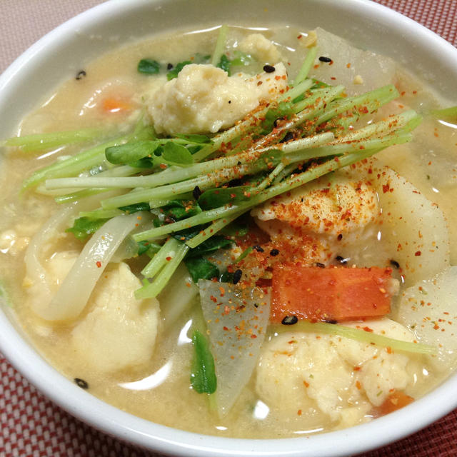 【レシピ】冷凍豆腐を使った♪けんちんうどん