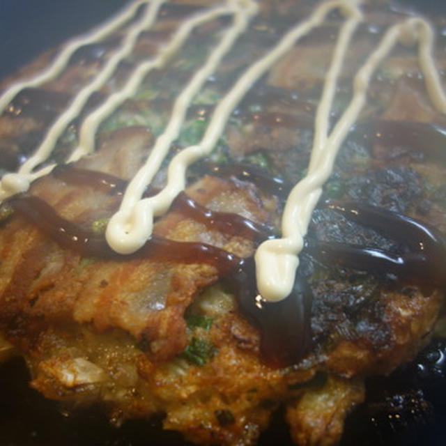 最終日のリクエストはお好み焼き　大根三昧