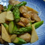 【レシピ】アスパラガス、タケノコ、鶏肉の春炒め