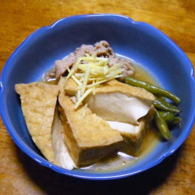 厚揚げといんげんの炒め煮