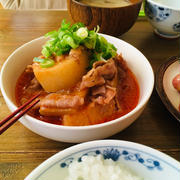 下茹でナシ！ピリ辛♡牛コマ大根。
