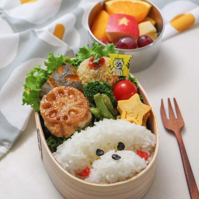 忙しいながらも旦那に可愛いお弁当をちゃんと作ってます！！