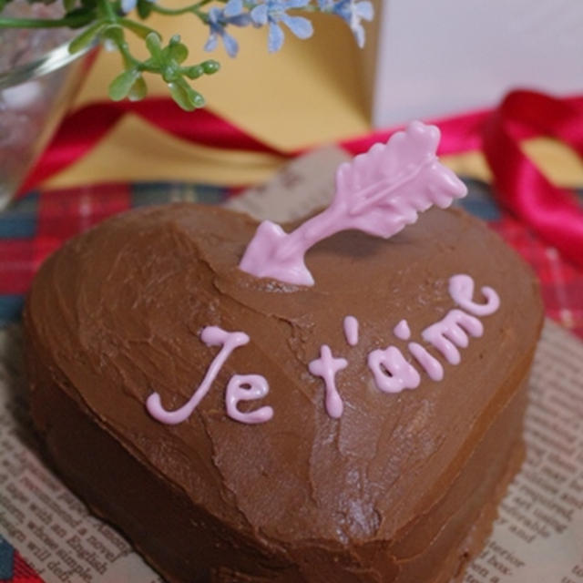 バレンタインのチョコレートケーキ