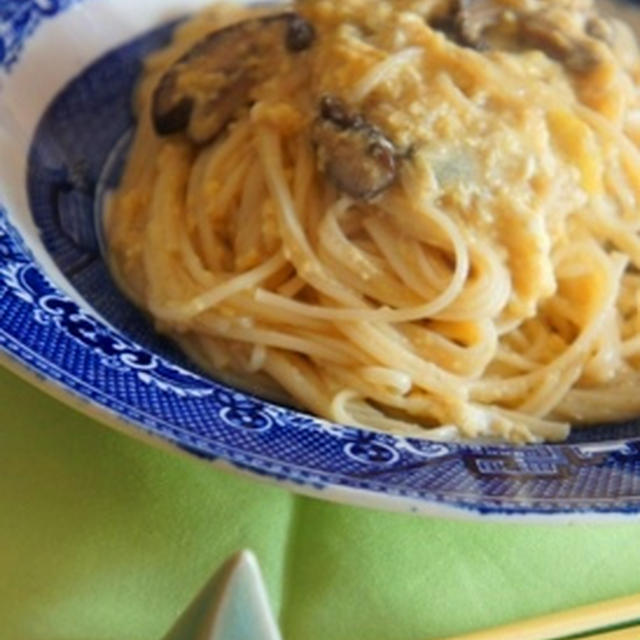 料亭まかない飯？卵と椎茸の餡とじ素麺