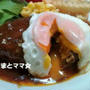 ジューシーにしあがったトロピカルな煮込みハンバーグ   #私のごはん