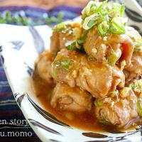味付け1つ！材料２つ！厚揚げ入り豚肉ロールの生姜あんかけ♪