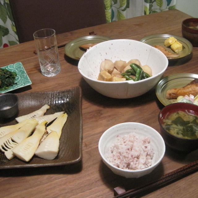 焼きたけのことぶりの照り焼き、オランダ煮