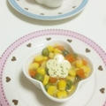 バターコーン風☆ビタミンカラーな簡単コロコロホットサラダのレシピ☆