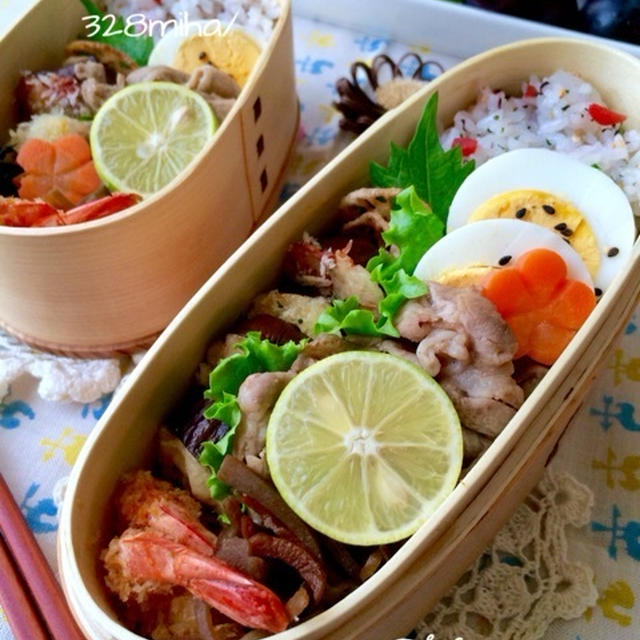 今日のお弁当♡稲刈り