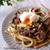 レンジで６分！春休みランチに＊甘辛照り焼きうどん温玉乗せ