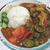 夏野菜チキンカレー。ダックスみたいなきなこ