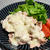 豚の冷しゃぶ、ヨーグルトオニオンドレッシング。さっぱりさわやか、夏のお肉料理。