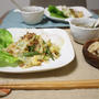 豚挽き肉とキャベツの薬味じようゆ炒め温玉のせとあともう一品☆