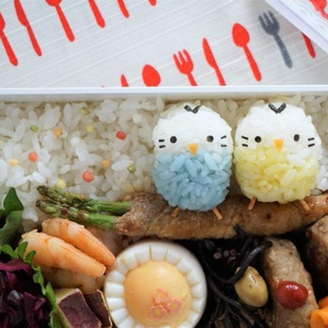 インコたちのお弁当
