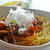 きのこのトマトマーボーあんかけパスタ