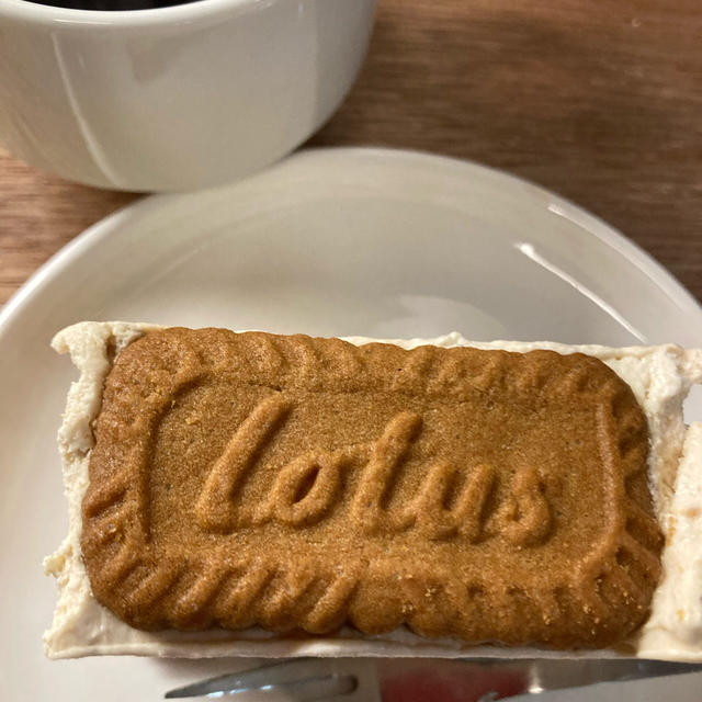 ロータスビスケットのチーズケーキと晩ご飯(キーマカレー)