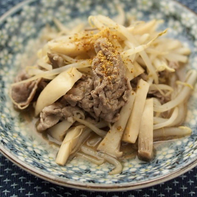 牛肉ともやしのすき煮
