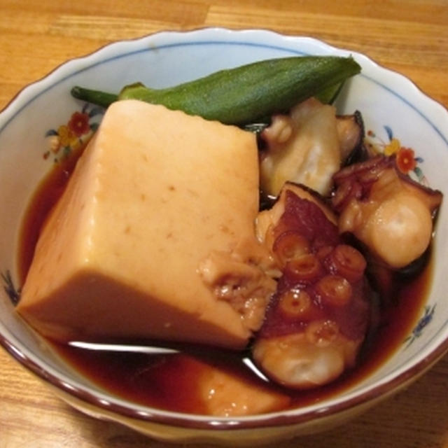 【旨魚料理】タコと豆腐オクラの甘辛煮