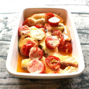 レンジで簡単・鮭のプチトマチーズ焼き