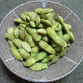 紫ずきんの塩茹でとよこわの刺身