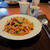 牛蒡と人参と芽キャベツのトマトパスタ