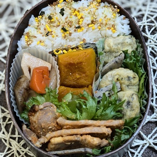 かぼちゃも今はけっこう食べるね～夫のお弁当197