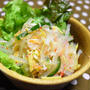 糸寒天のヤムウンセン風。超ヘルシー食物繊維たっぷりなおつまみ。