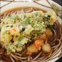 天ぷらそば。と、簡単そばつゆのレシピ。