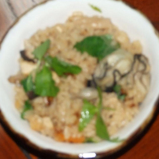 牡蠣飯＆鶏の赤ワイン煮