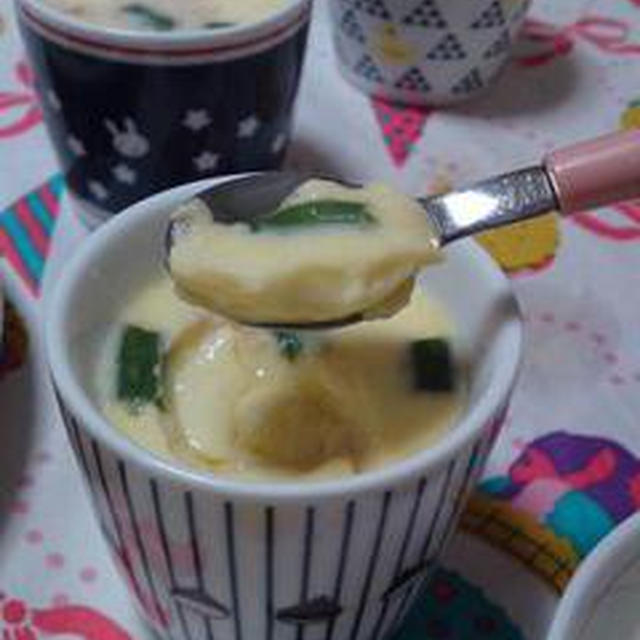 たらこと海老のレンジ茶碗蒸し