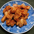 鶏肉の唐揚げと鶏皮のパリパリ揚げ
