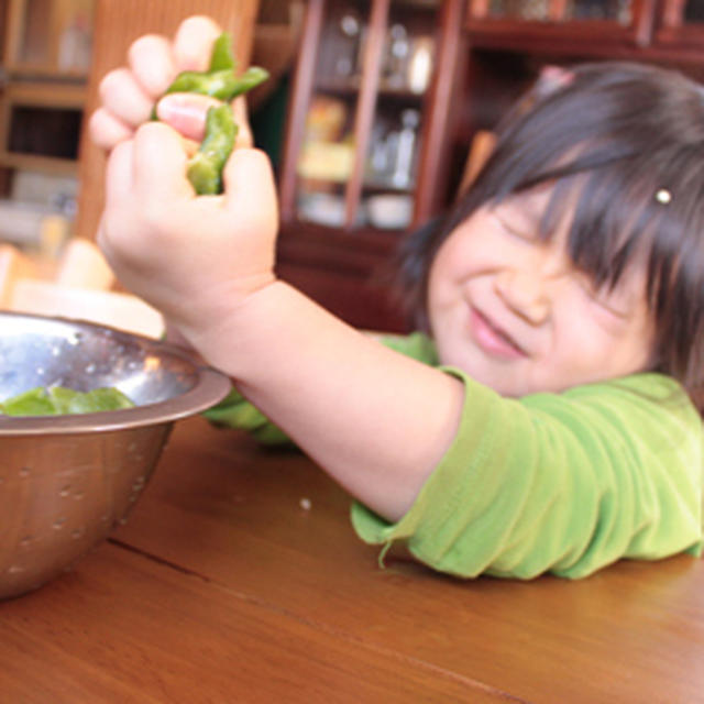 ちぎりピーマンの芽ヒジキあえ　《子供と作るちぎり野菜レシピ》