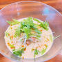 ランチは冷やし豆乳ぶっかけそうめんです！！