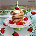 苺＆バナナ パンケーキプレート**strawberry pancakes by hannoahさん