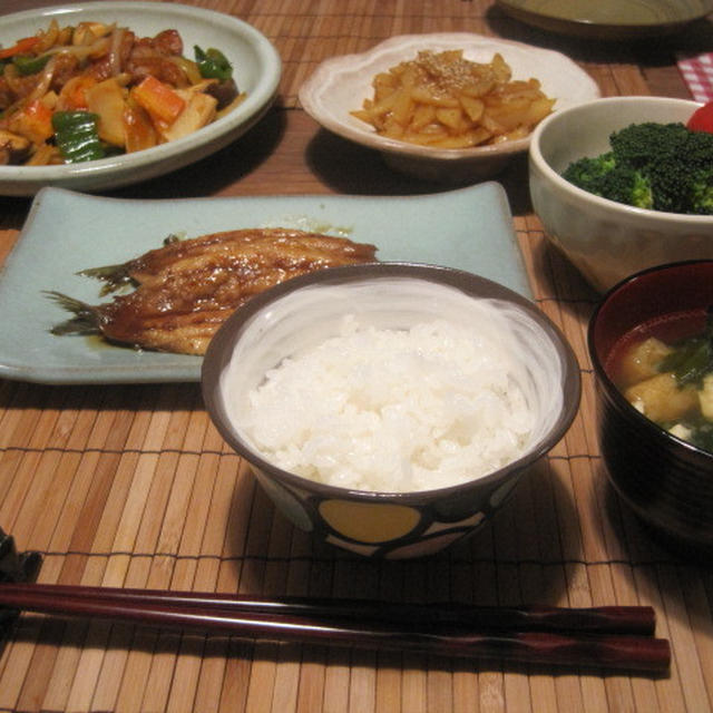 母の手料理＊酢豚といわしの蒲焼き