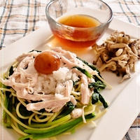 おひとり様ランチに☆簡単冷製和風つけパスタ